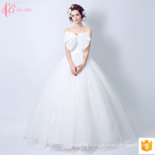 2017 süßes Spitze-Hochzeits-Kleid-Brautkleid Bowknot China nach Maß